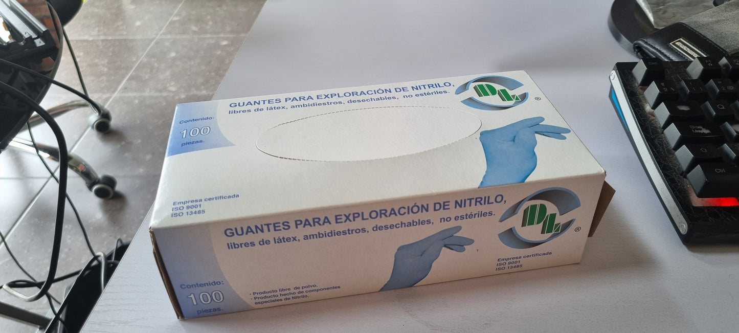 Guante de Nitrilo DL Caja 100 pzs