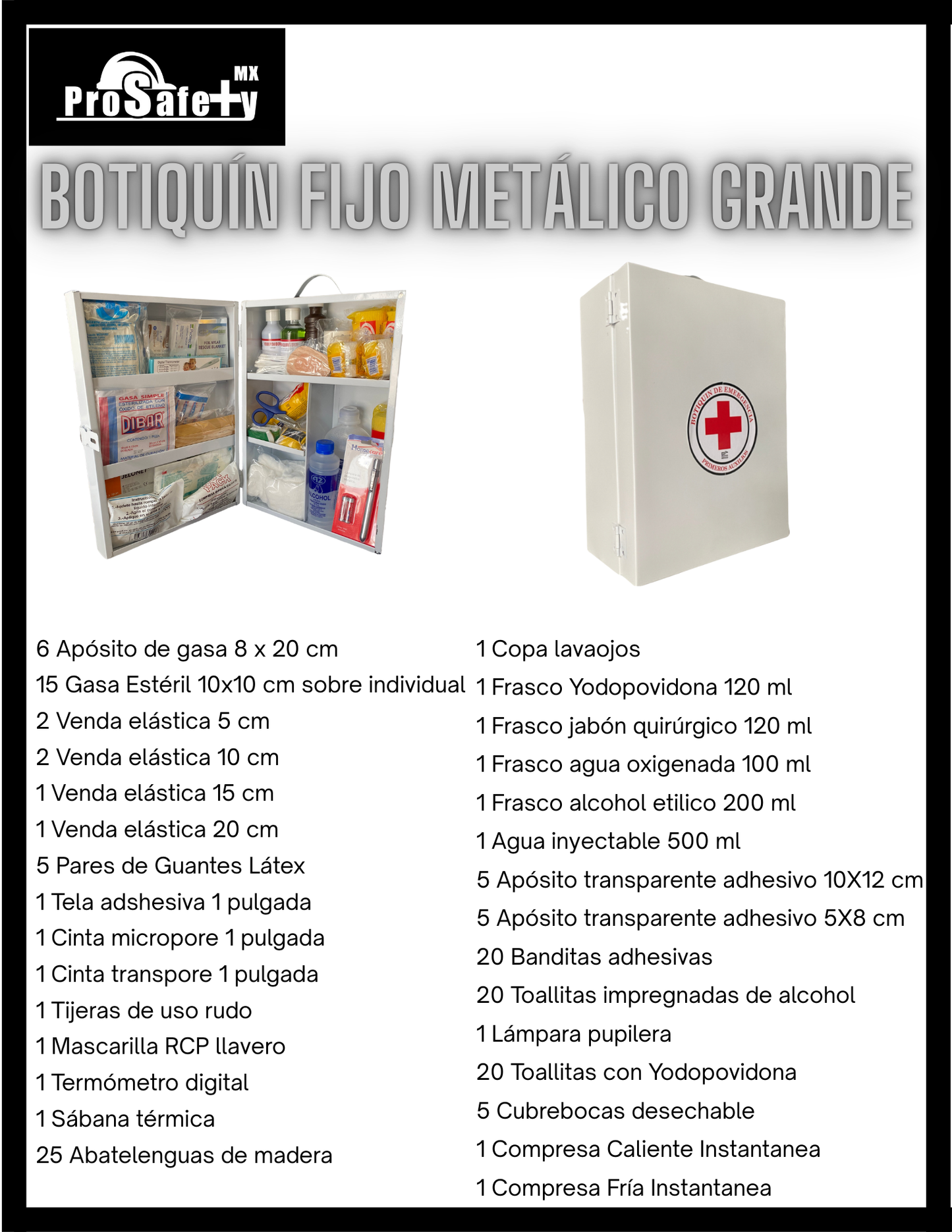 Botiquín Primeros Auxilios Caja Metálica