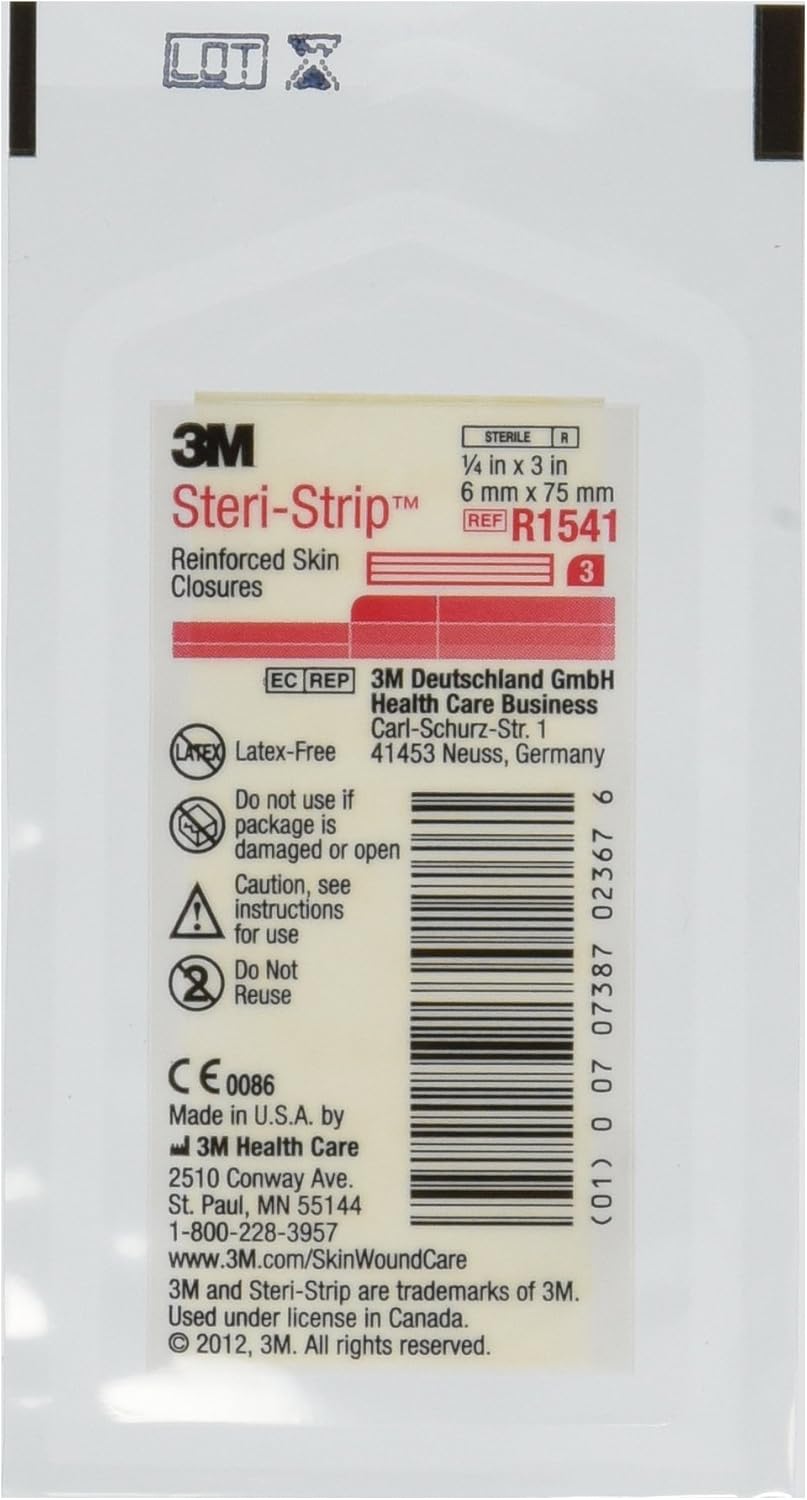 Steri-Strip 3M, 10 Paquetes de 3 Tiras c/u