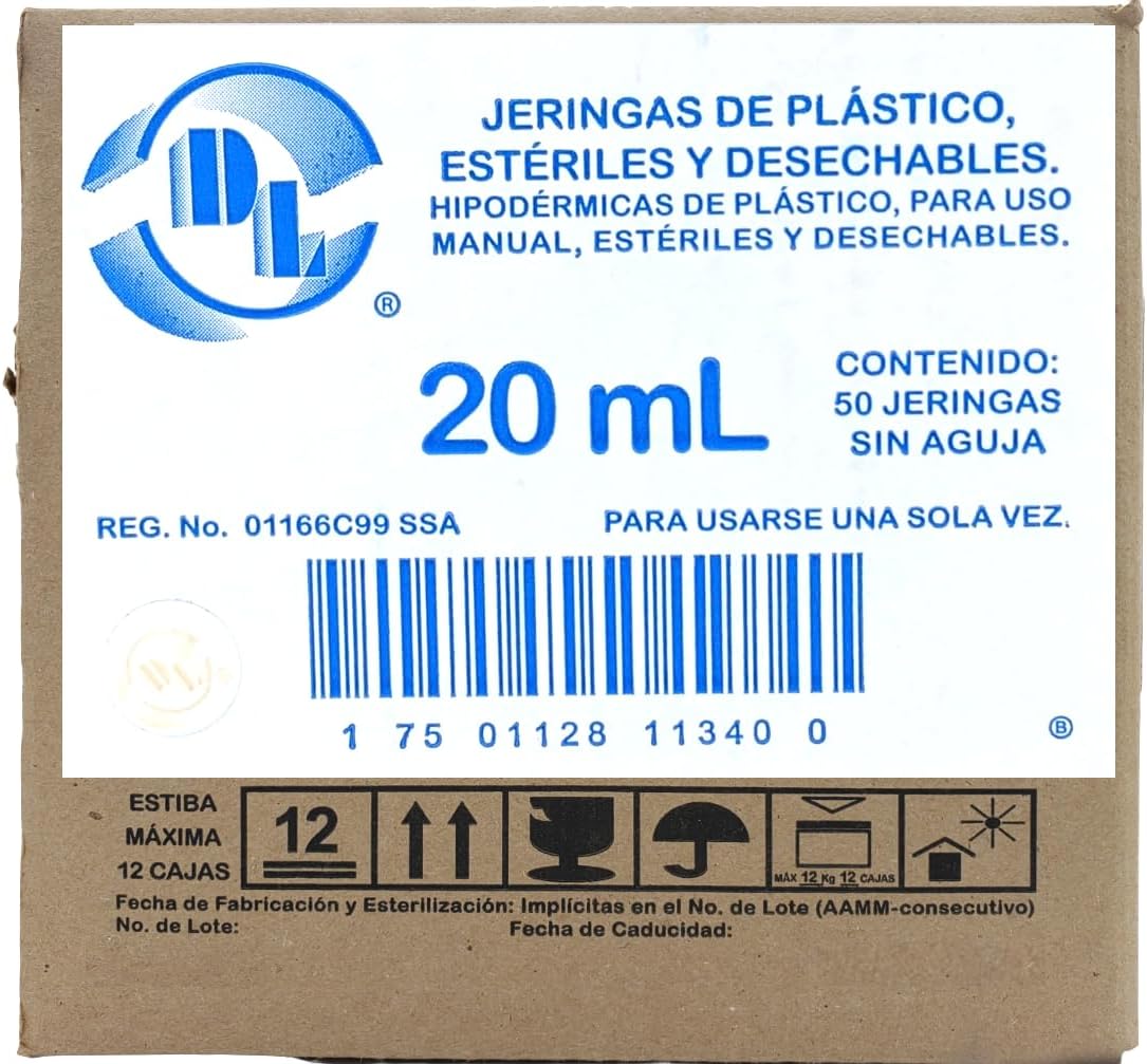 Jeringa Hipodérmica de Plástico DL