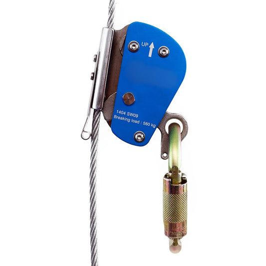 Arrestador de Caídas Mosquetón Para Cable de Acero (carrito)