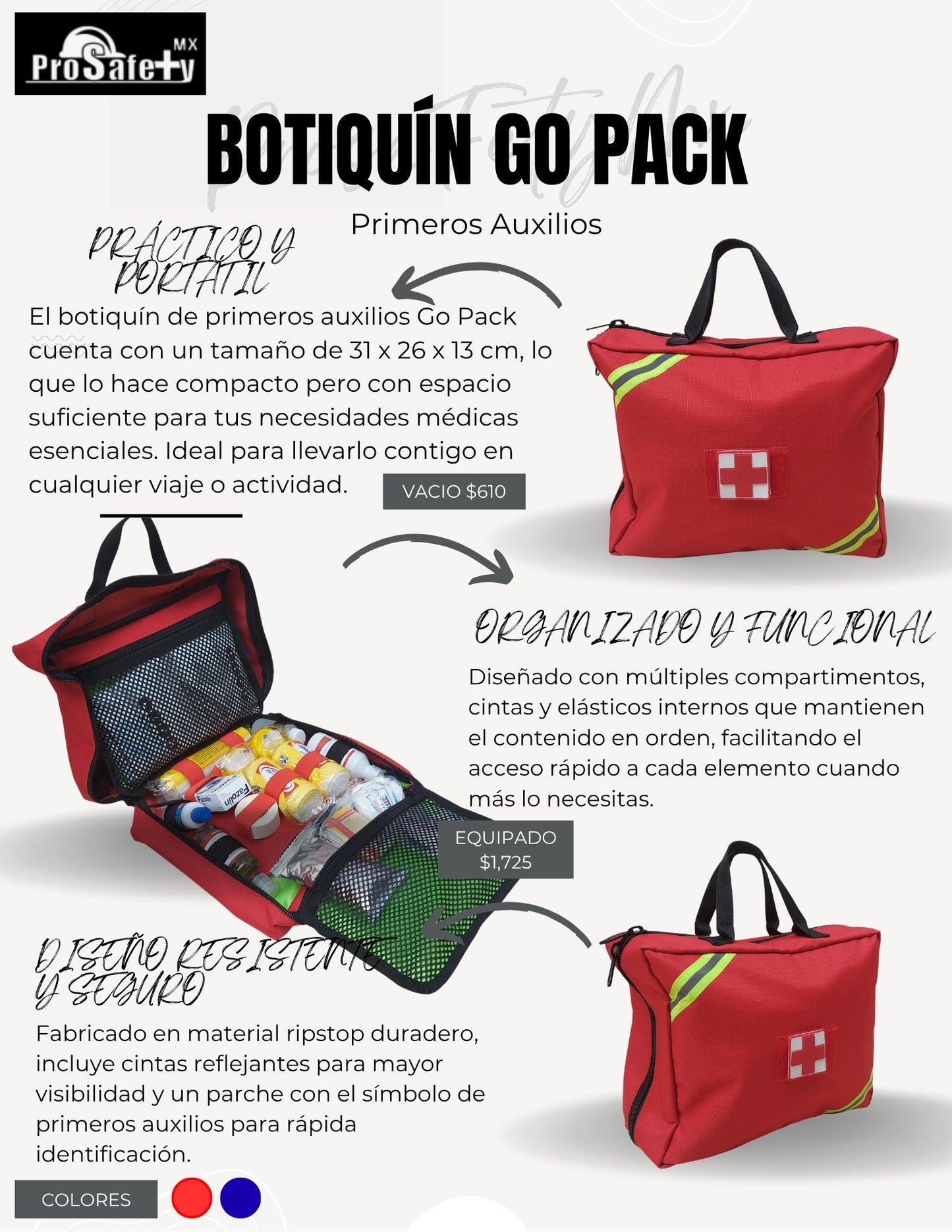 Botiquín Primeros Auxilios Go Pack