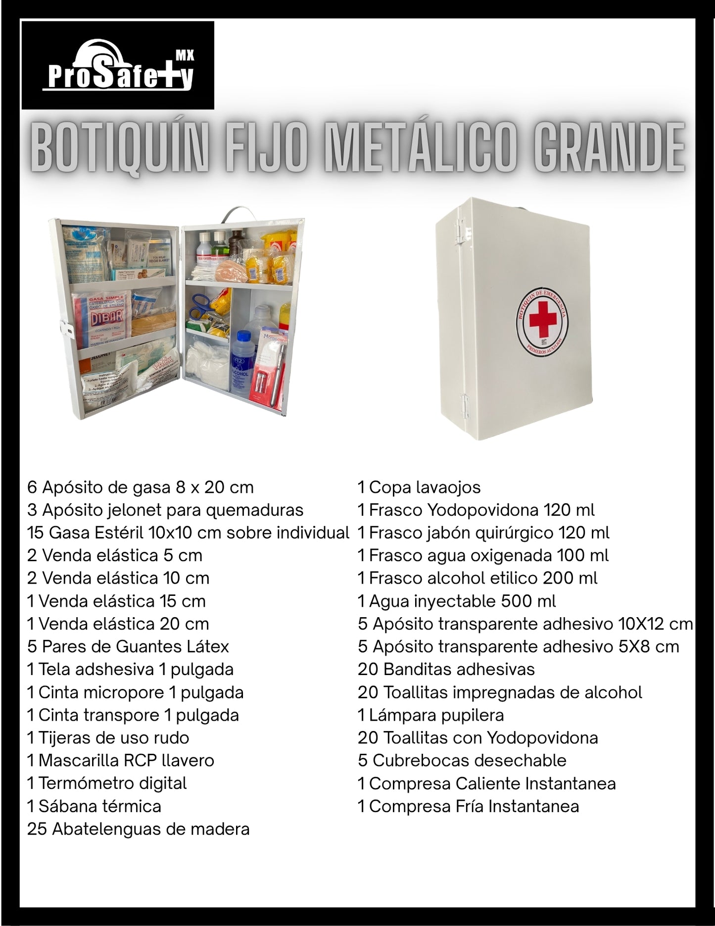 Botiquín Primeros Auxilios Caja Metálica