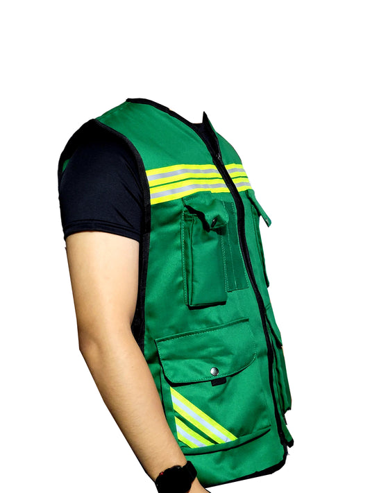 Chaleco de seguridad supervisor con broche porta gafette