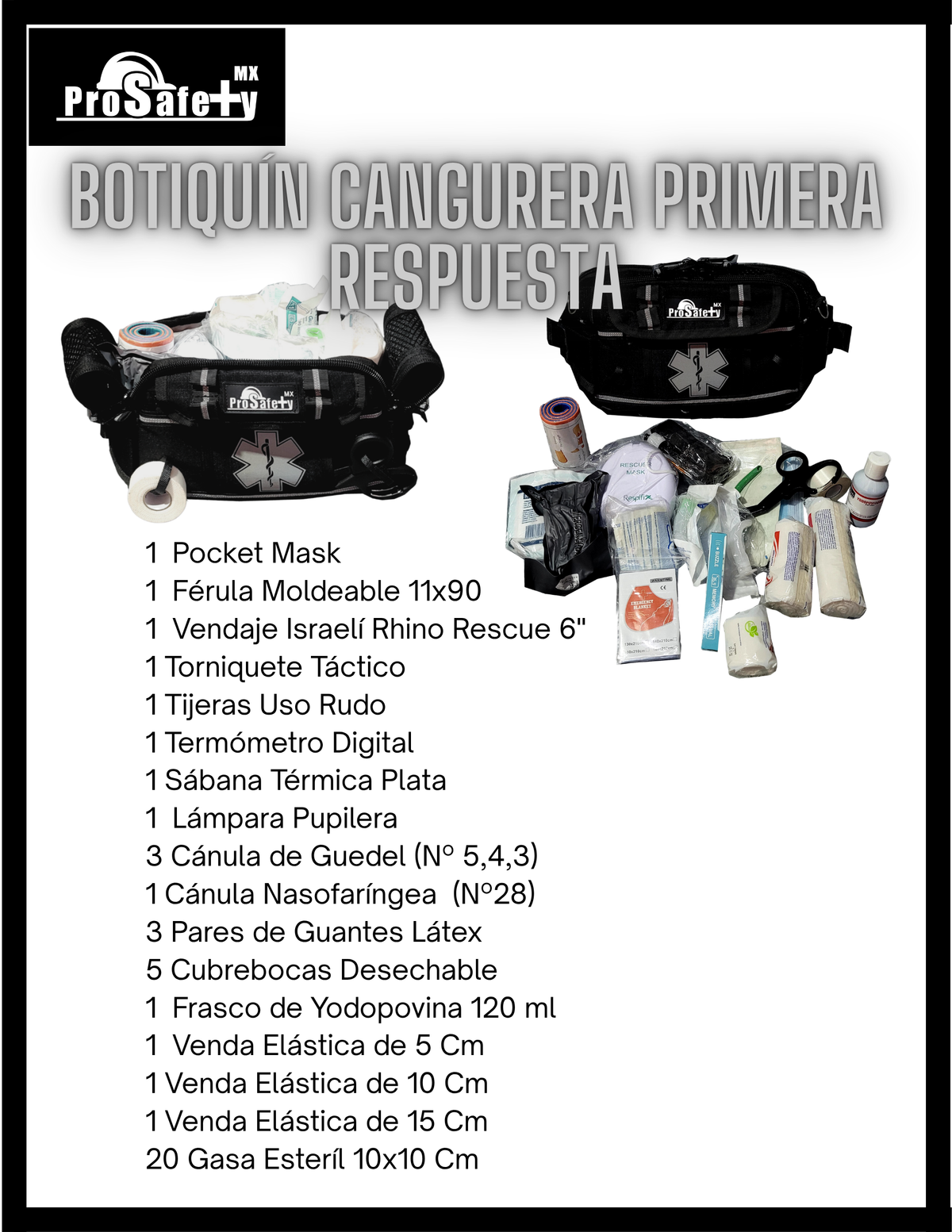 Botiquín Cangurera Primera Respuesta