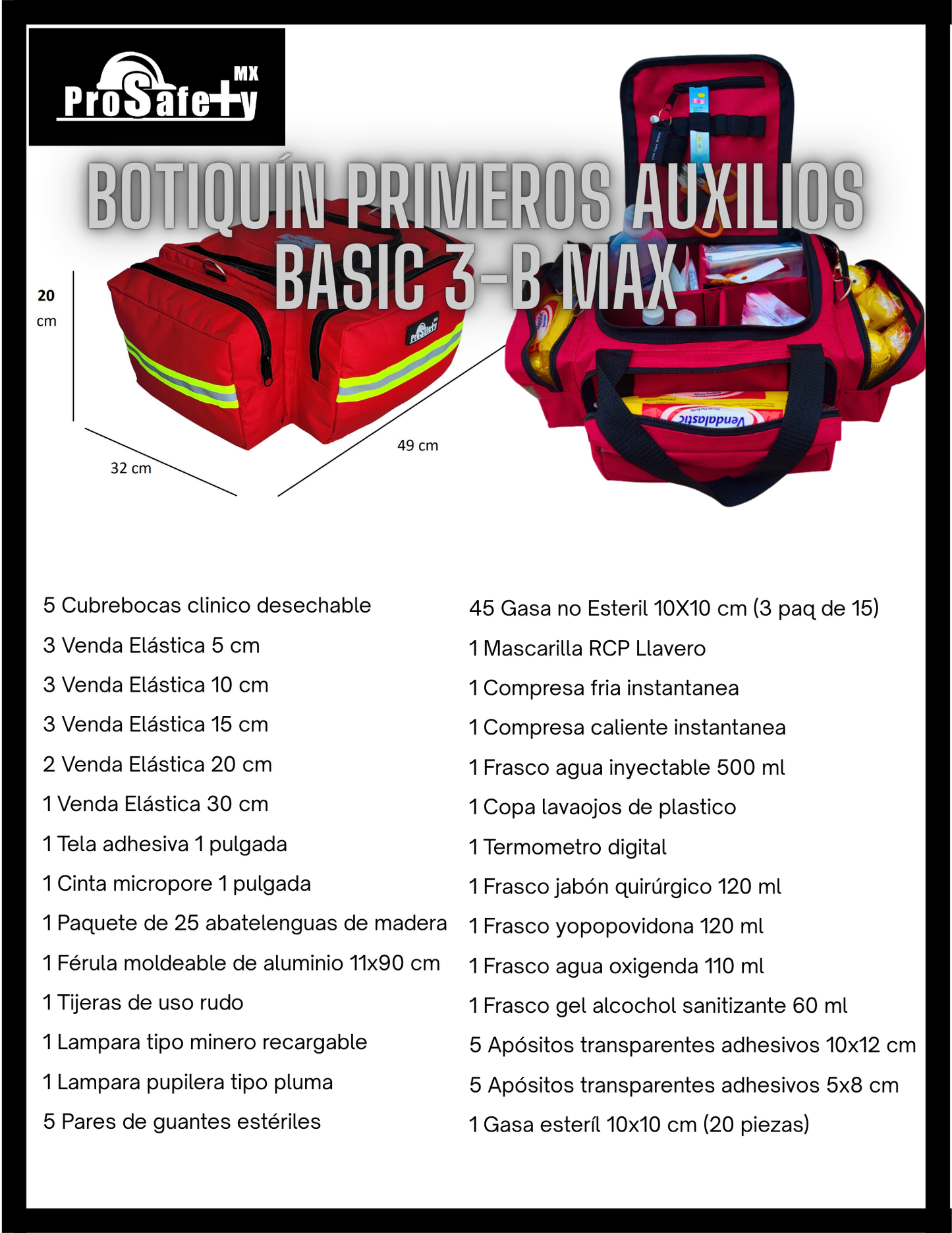 Mochila Botiquín Primeros Auxilios 3-B Max