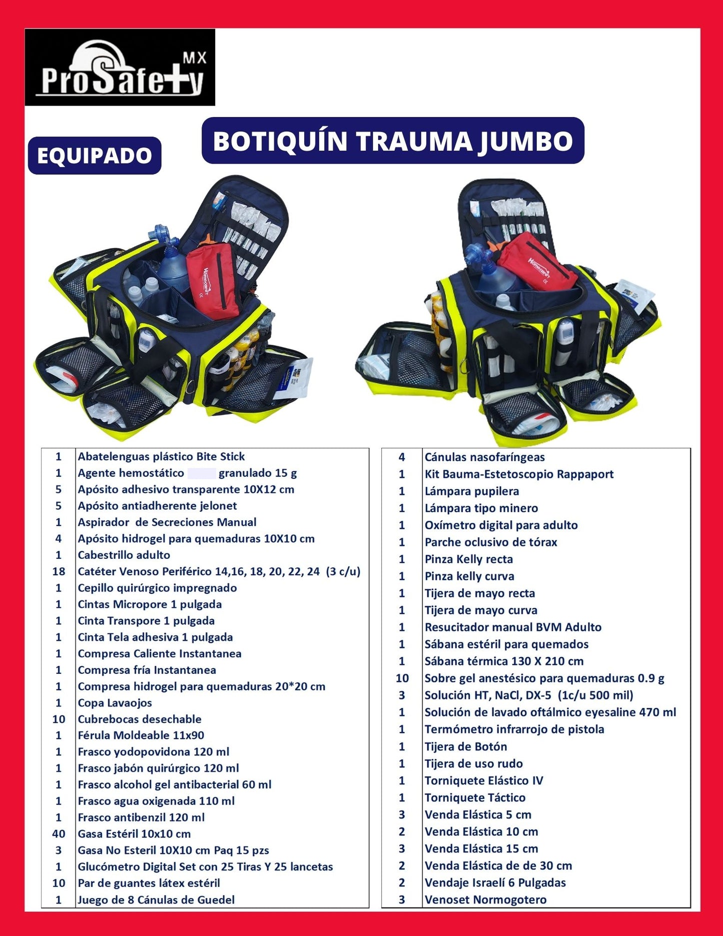 Mochila Botiquín Trauma Jumbo