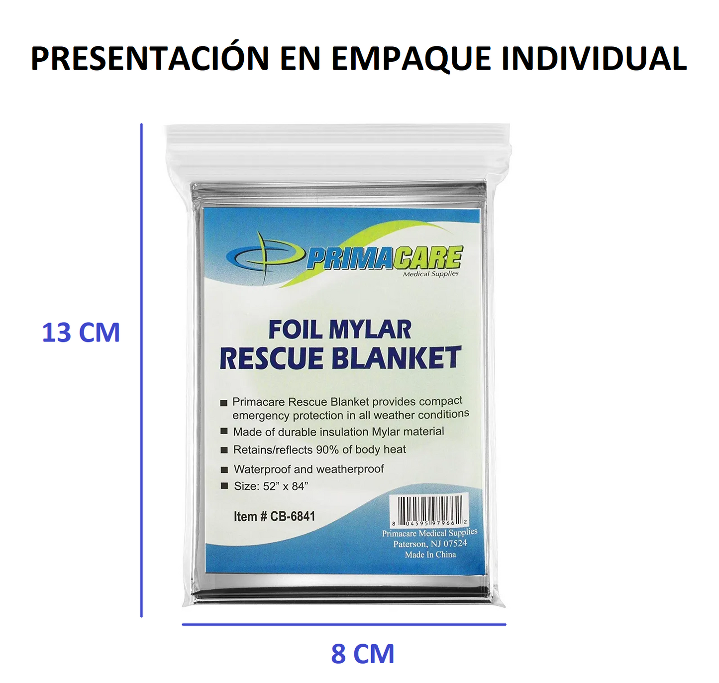 Sábana Térmica de Emergencia 130*210 cm