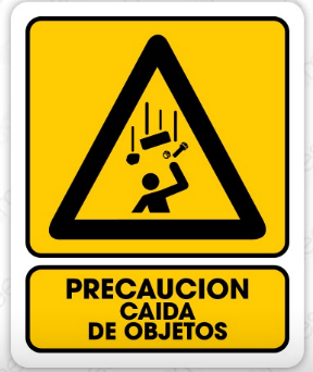 Señal preventiva Caida de objetos 30x30 cm