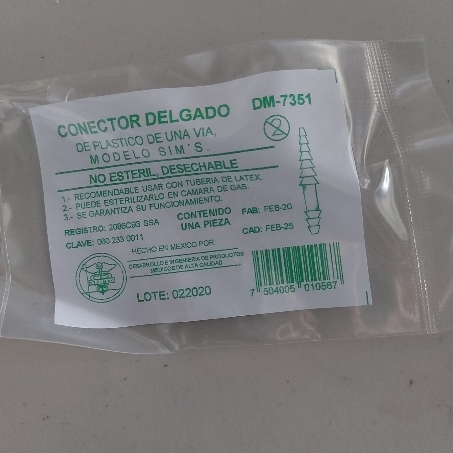 Conector Delgado de plástico de una Via DM-7351