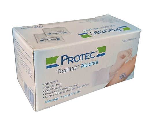 Toallitas con Alcohol Protec