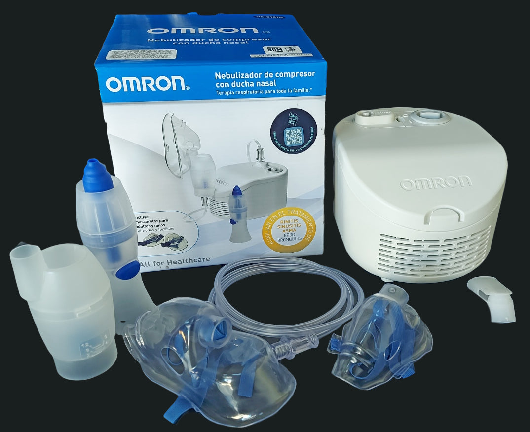 Nebulizador de Compresor Omron con Ducha Nasal