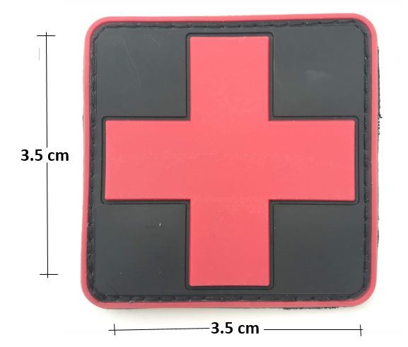 Insignia Militar Cruz Roja Táctica Parche Pvc