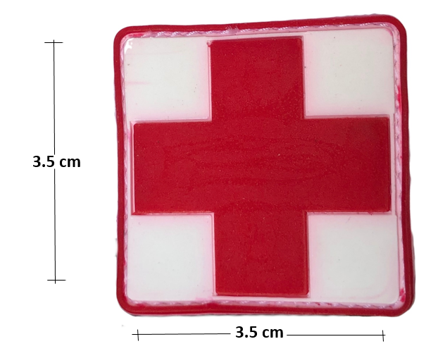 Insignia Militar Cruz Roja Táctica Parche Pvc