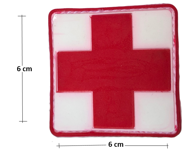 Insignia Militar Cruz Roja Táctica Parche Pvc