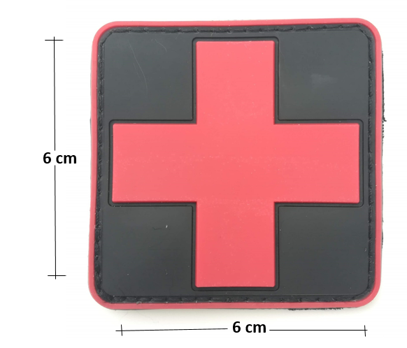 Insignia Militar Cruz Roja Táctica Parche Pvc