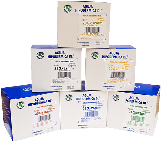 Aguja Hipodérmica caja c/100 pzs.