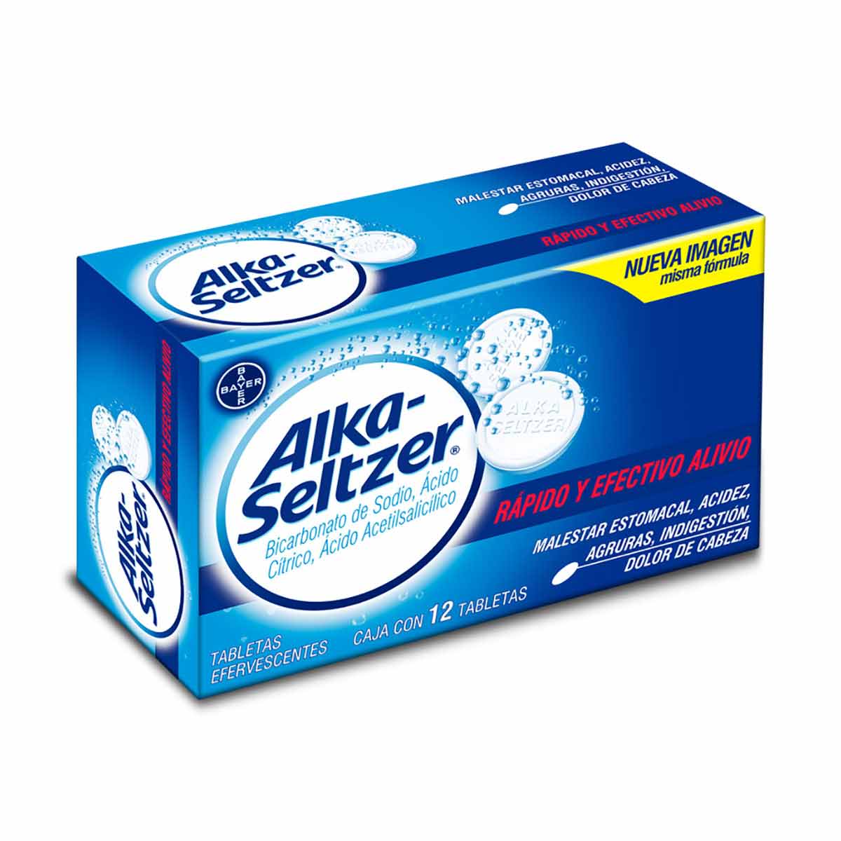 Alka Seltzer caja c/12 Tabletas Efervecentes