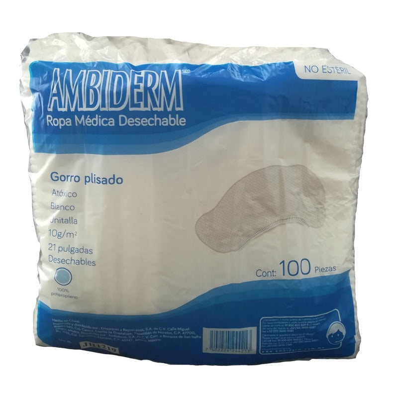 Cofia Paciente Gorro Plisado Ambiderm