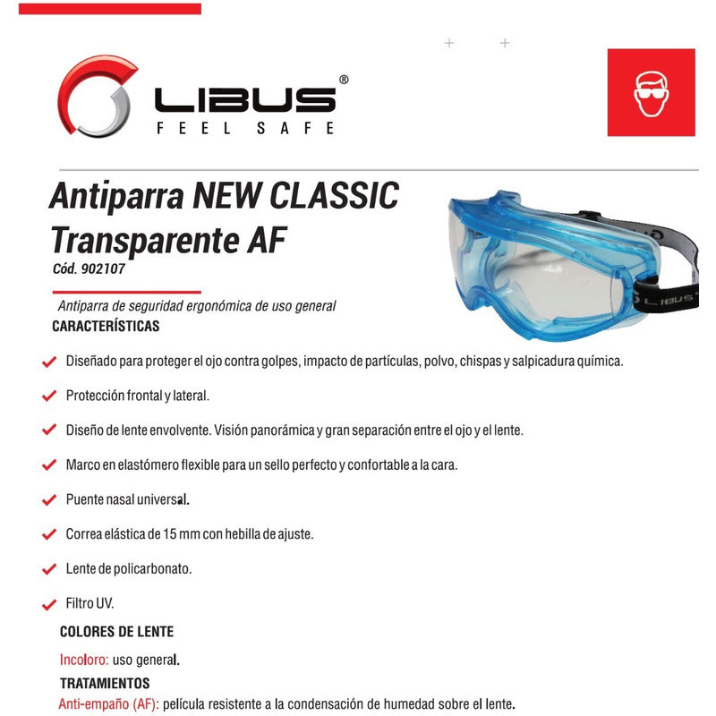 Lentes Gogles De Seguridad Libus New Classic