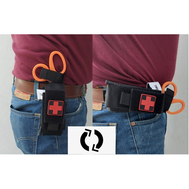 Funda Táctico Molle Ajustable Combo Con Tijeras-torniquete