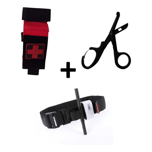 Funda Táctico Molle Ajustable Combo Con Tijeras-torniquete