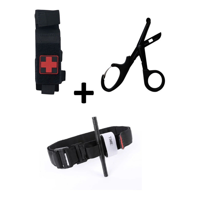 Funda Táctico Molle Ajustable Combo Con Tijeras-torniquete