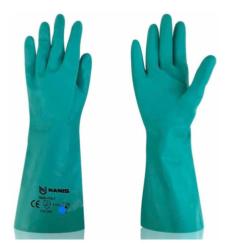 Guante de Nitrilo Verde Mod NGS-175