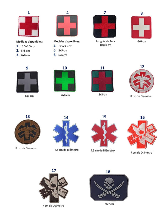 Insignia Militar Cruz Roja Táctica Parche Pvc