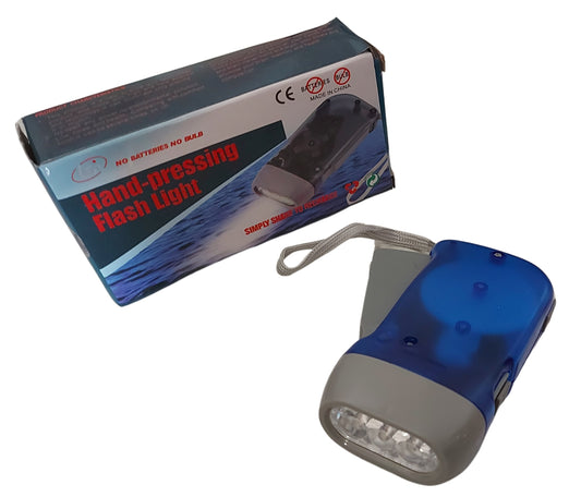 Lámpara LED Recargable Dínamo de Mano