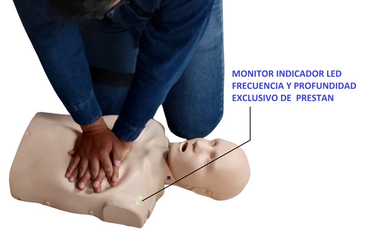 Maniquí RCP Prestan Con Monitor