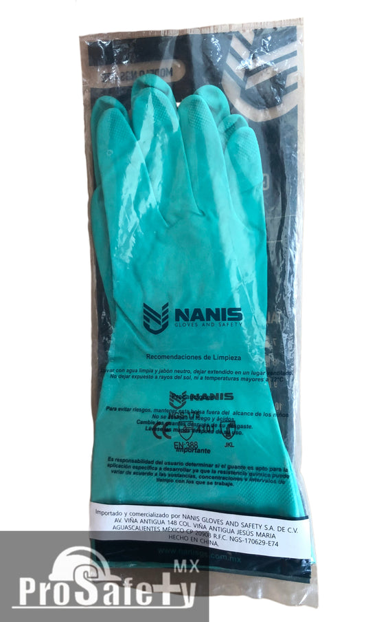 Guante de Nitrilo Verde Mod NGS-175