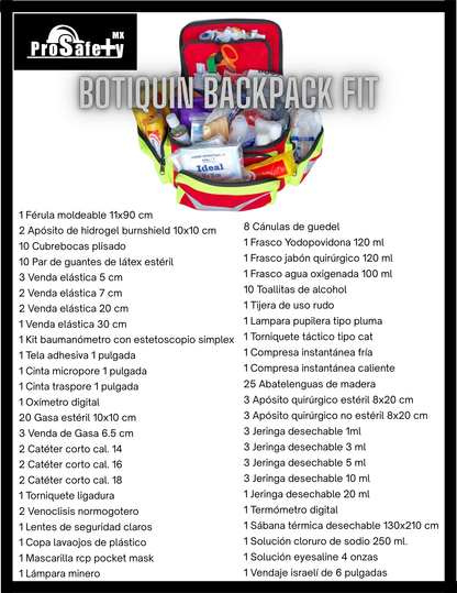 Mochila Botiquín Primeros Auxilios Backpack Fit