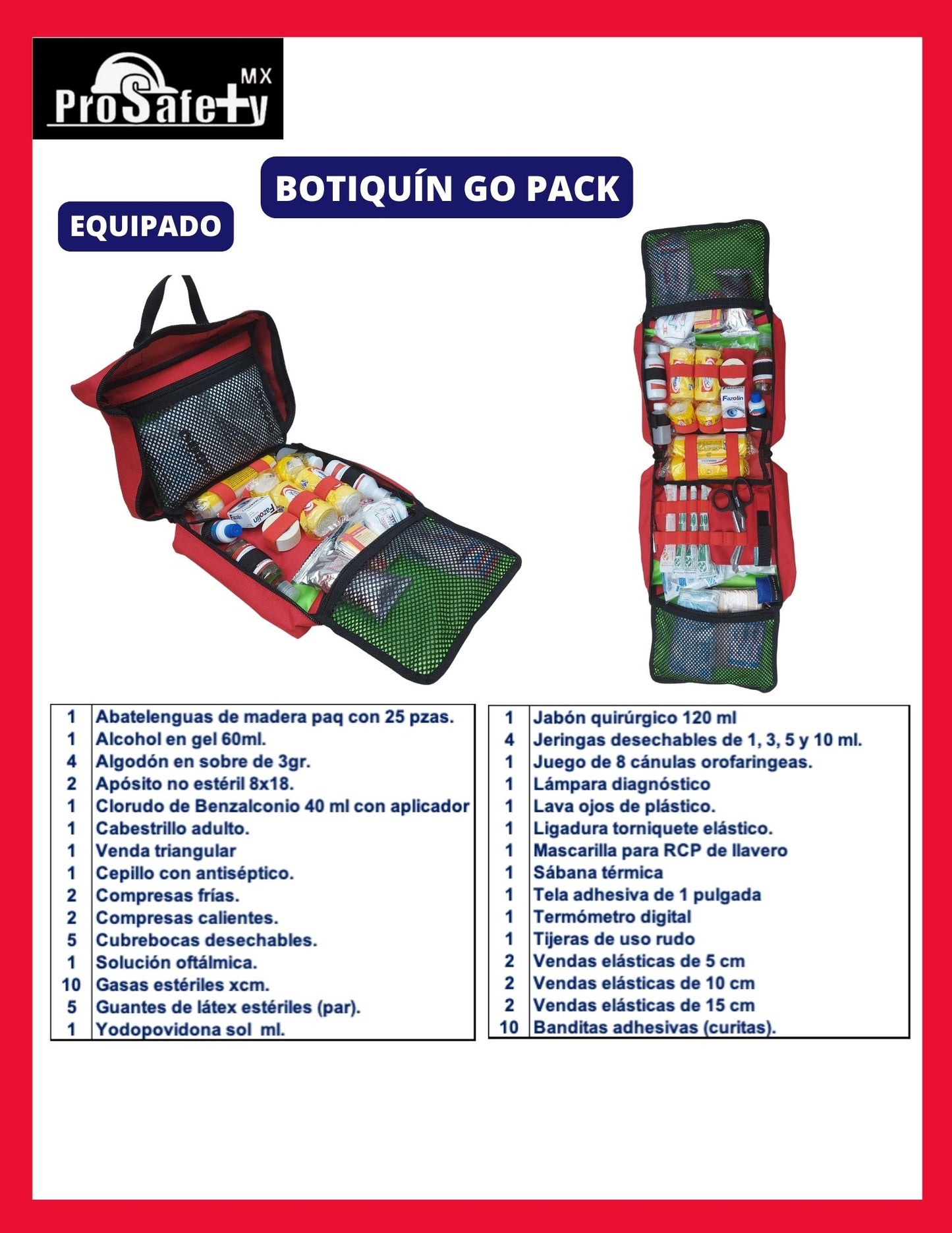 Botiquín Primeros Auxilios Go Pack