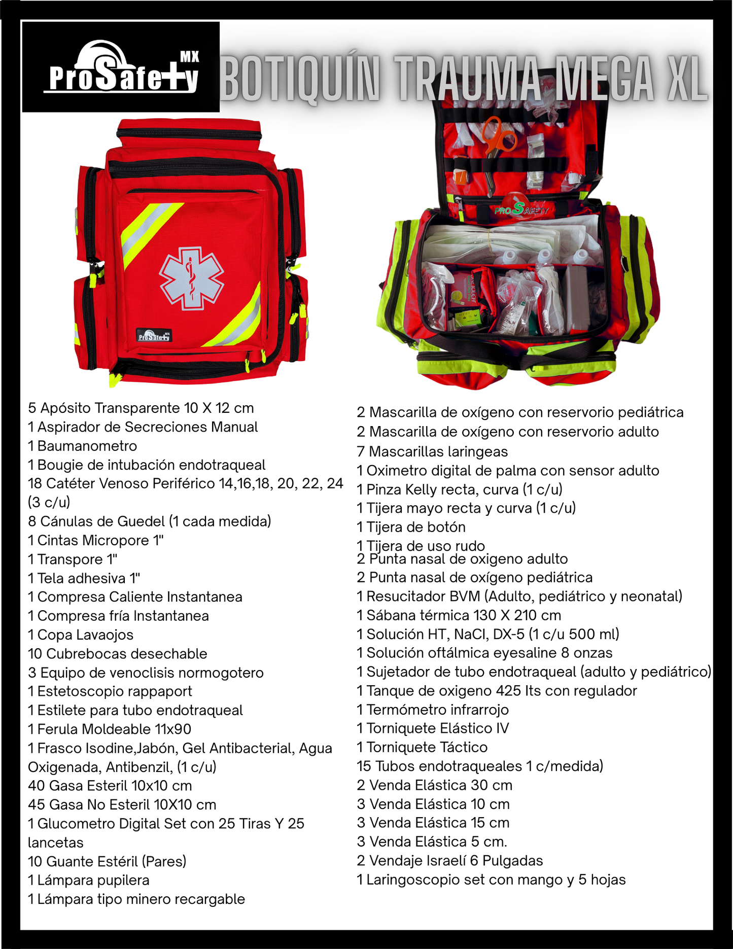 Botiquín Trauma Oxígeno Mega XL