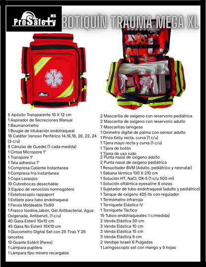 Botiquín Trauma Oxígeno Mega XL