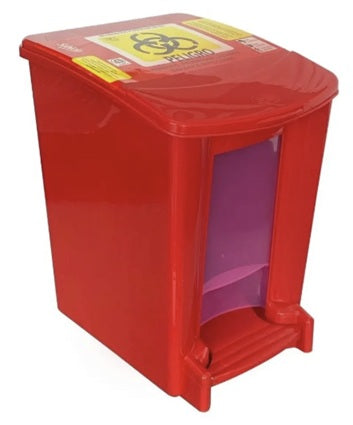 Contenedor Sólidos RPBI Rojo con Pedal 8 Litros
