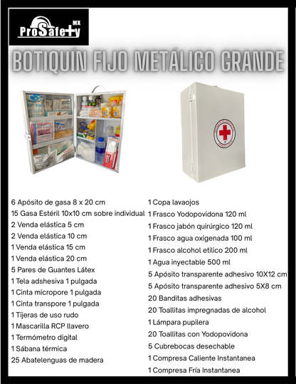 Botiquín Primeros Auxilios Caja Metálica