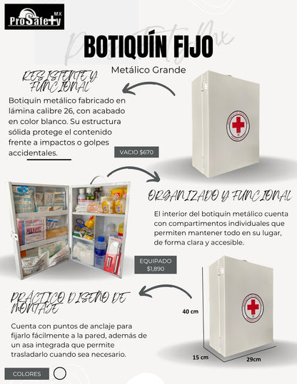 Botiquín Primeros Auxilios Caja Metálica