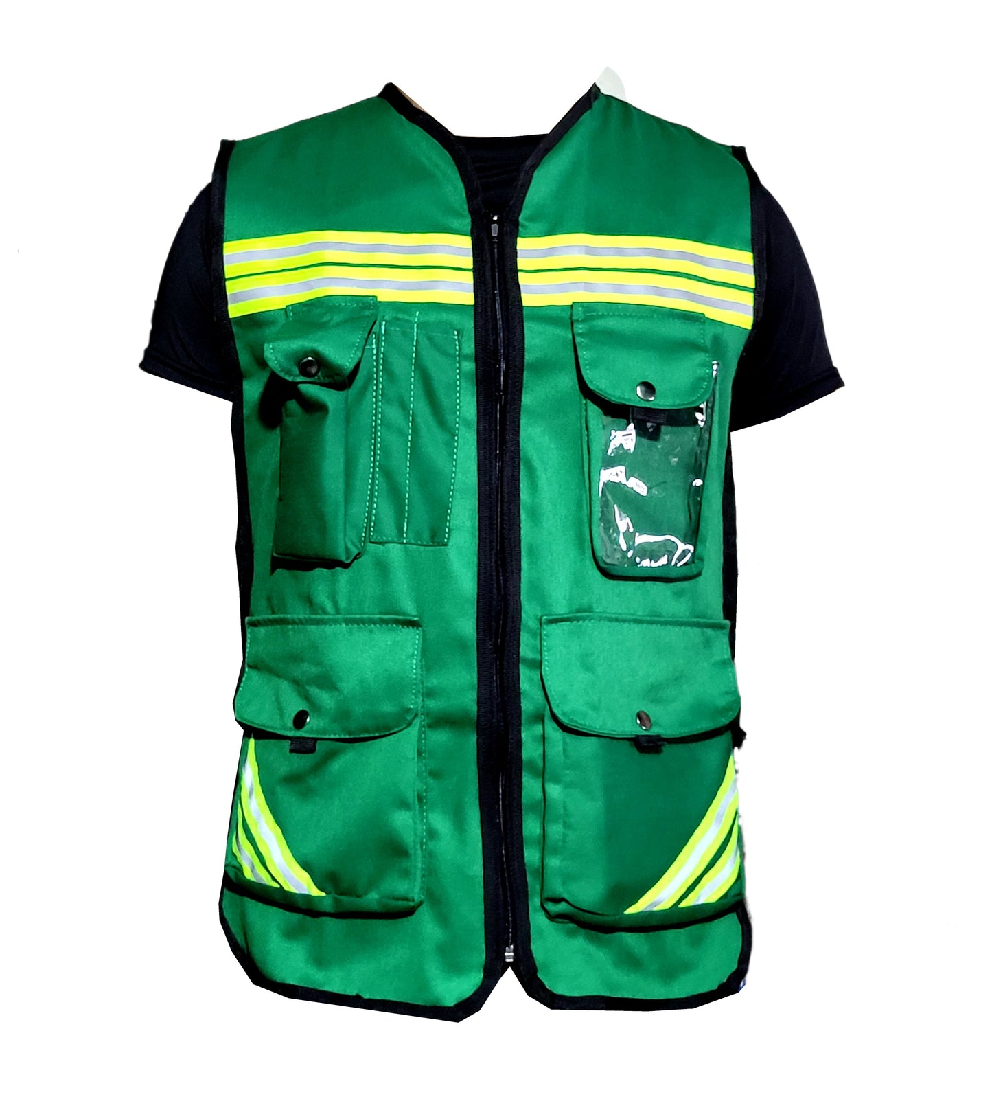 Chaleco de seguridad supervisor con broche porta gafette