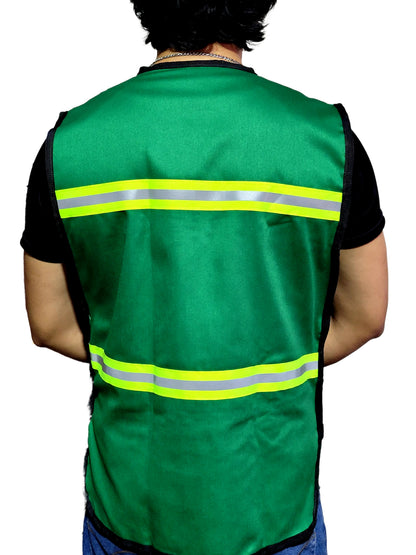 Chaleco de seguridad supervisor con broche porta gafette