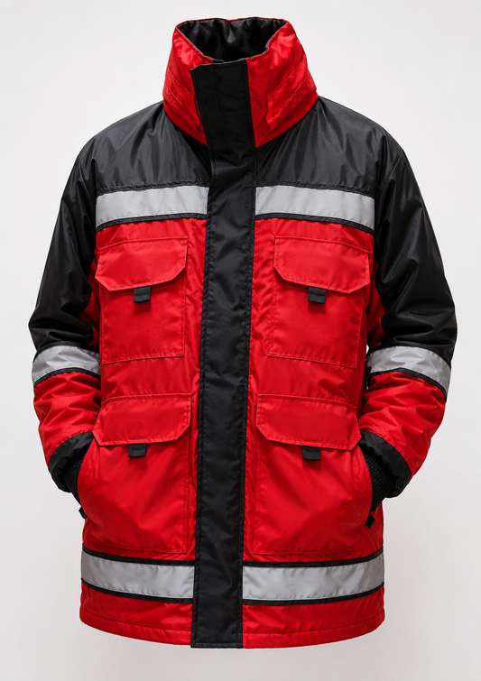 Chamarra Cazadora Rojo/Negro Talla L