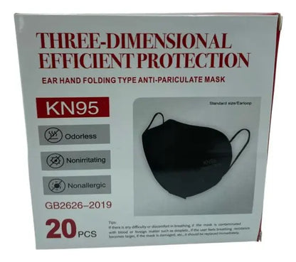 Cubrebocas Mascarilla KN95 Negro