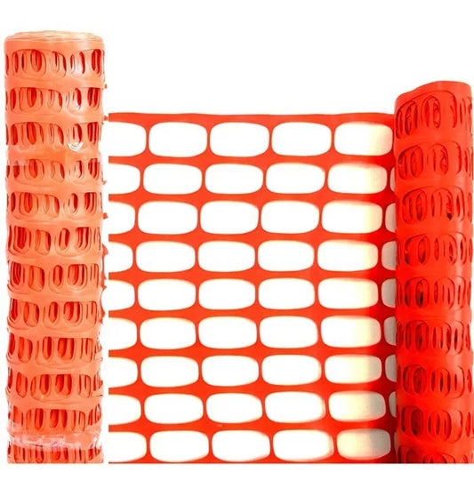 Rollo De Malla Delimitadora Plástica Naranja