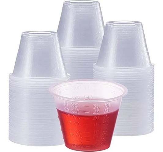 Vaso Medicamento Medicina Graduado Medicion 5-30 ml, con 100 pzas