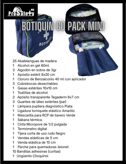 Botiquín Primeros Auxilios Go Pack Mini ProSafety Mx
