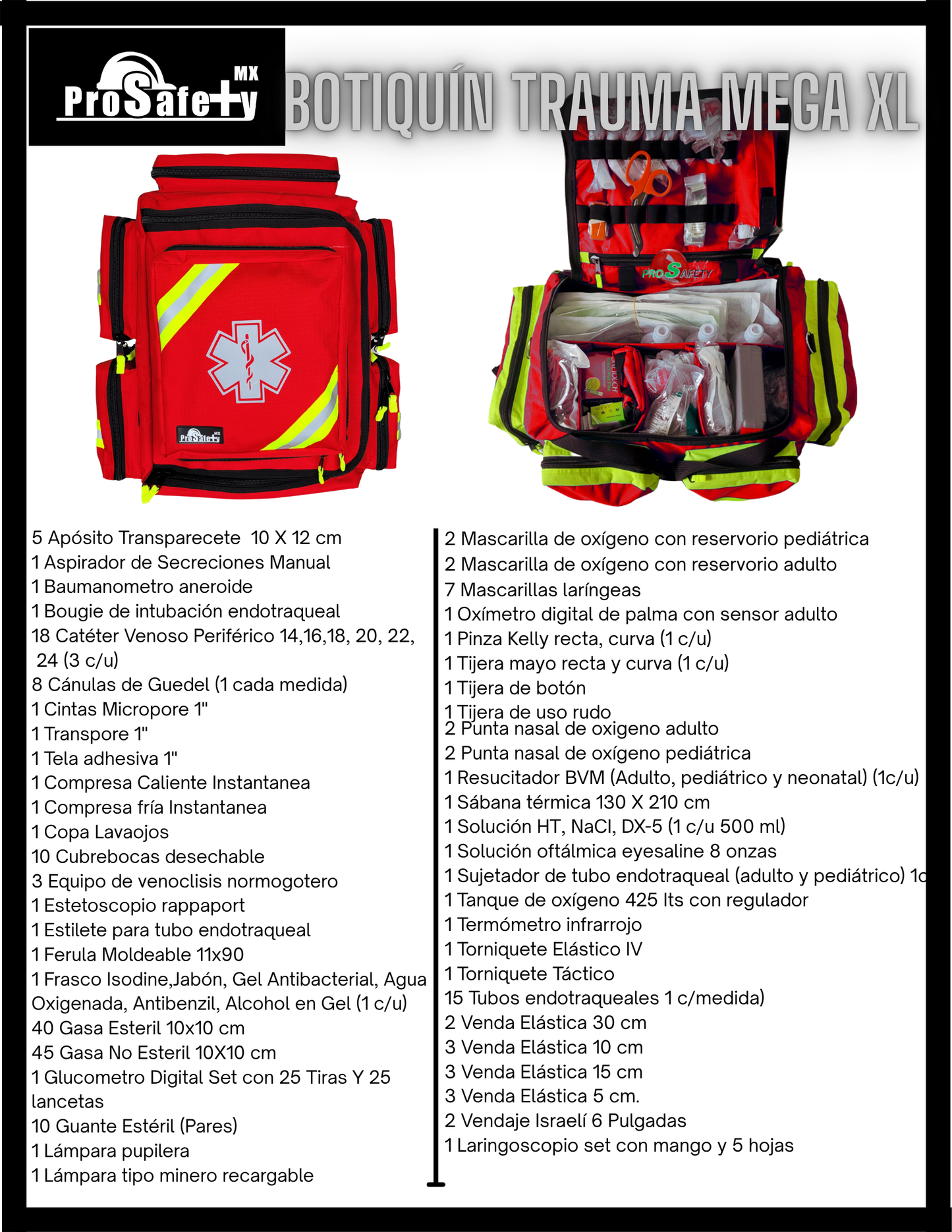 Botiquín Trauma Oxígeno Mega XL