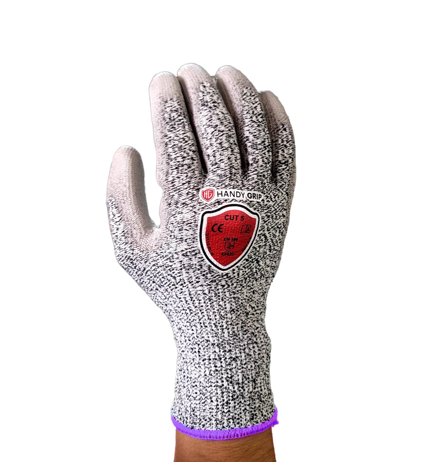 Guante Anti-Corte Nivel 5 Handy Grip DY110DG-PU-H