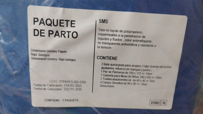 Paquete De Parto Estéril B&MED Completo