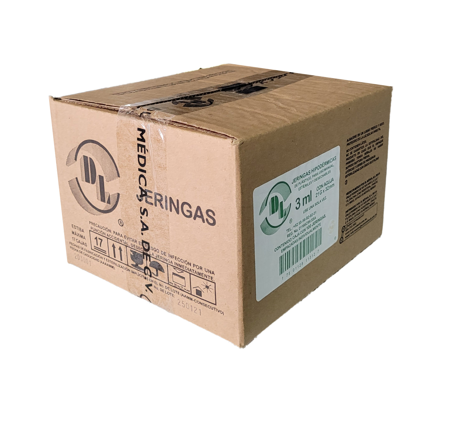 Jeringa Hipodérmica de Plástico DL